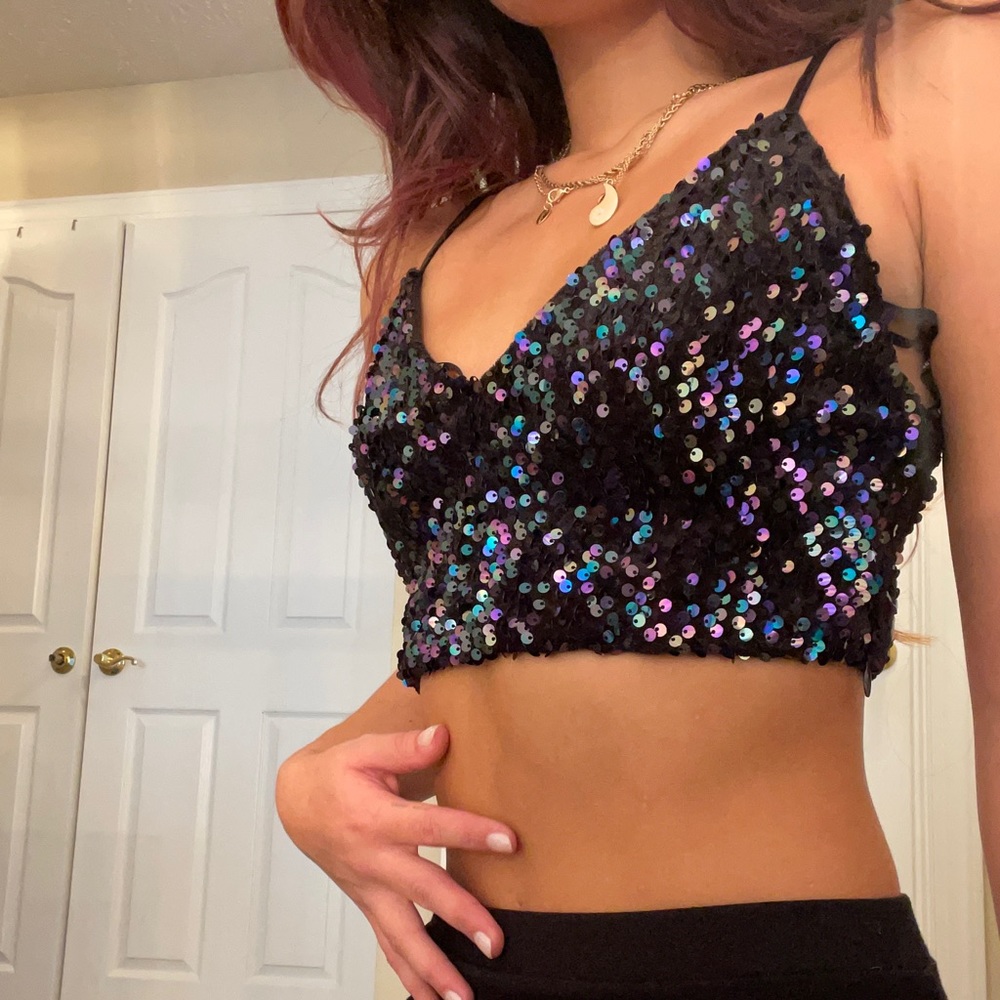 Sequin Reflective Tank
